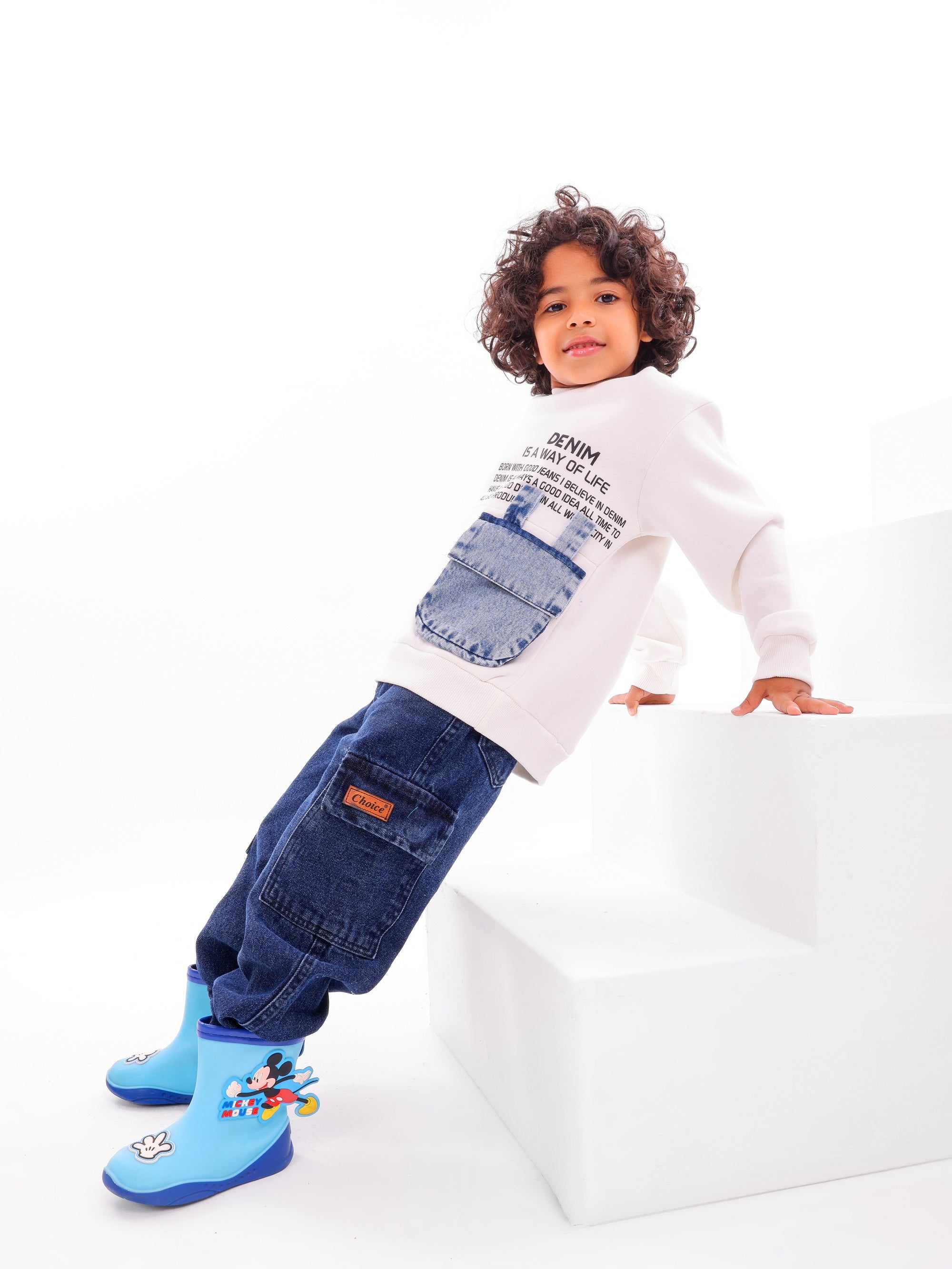 Boys’ “Denim Is a Way of Life” Set - Code 4006