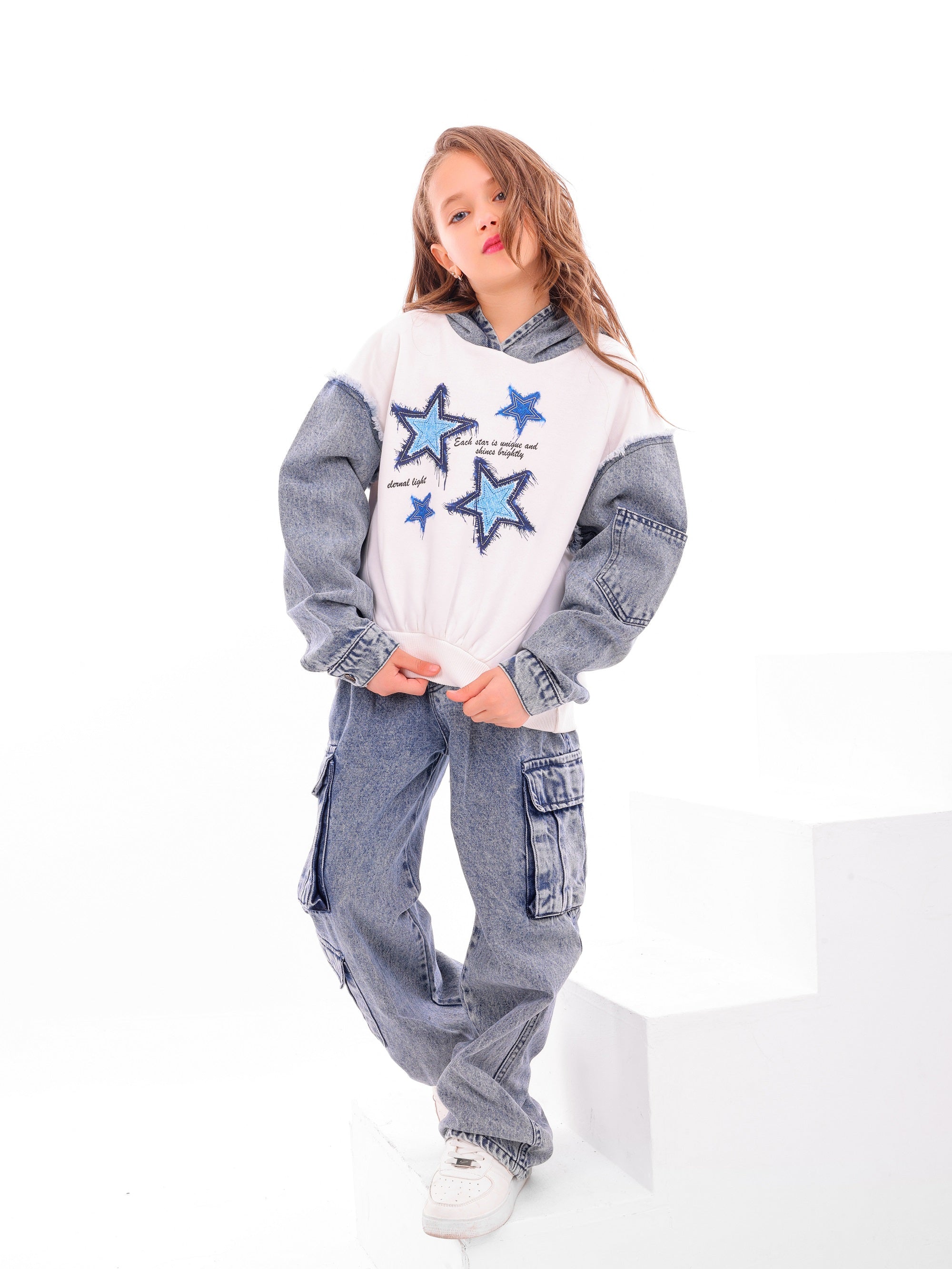 Girls’ STARs Denim Set - Code 5062