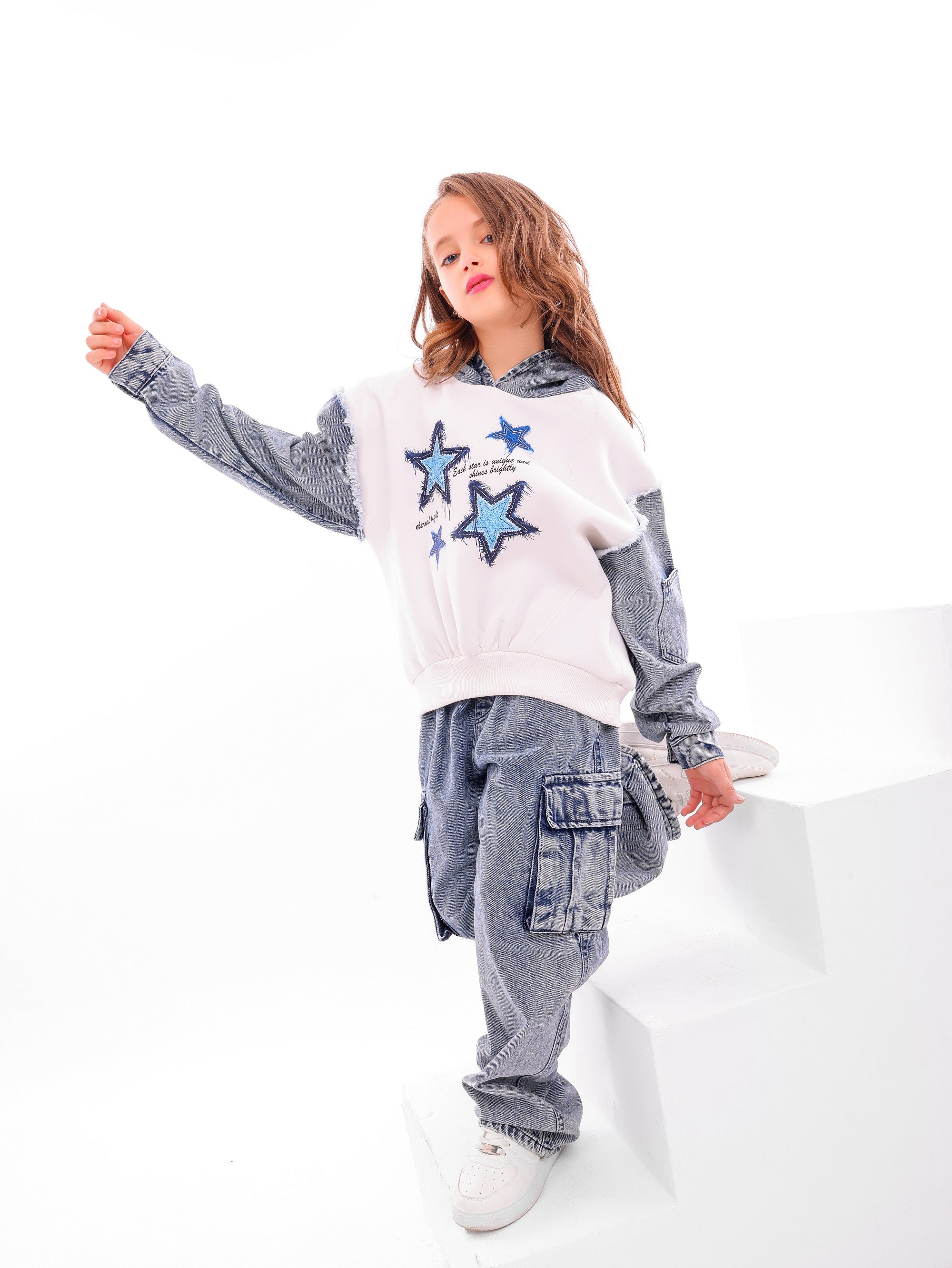 Girls’ STARs Denim Set - Code 5062