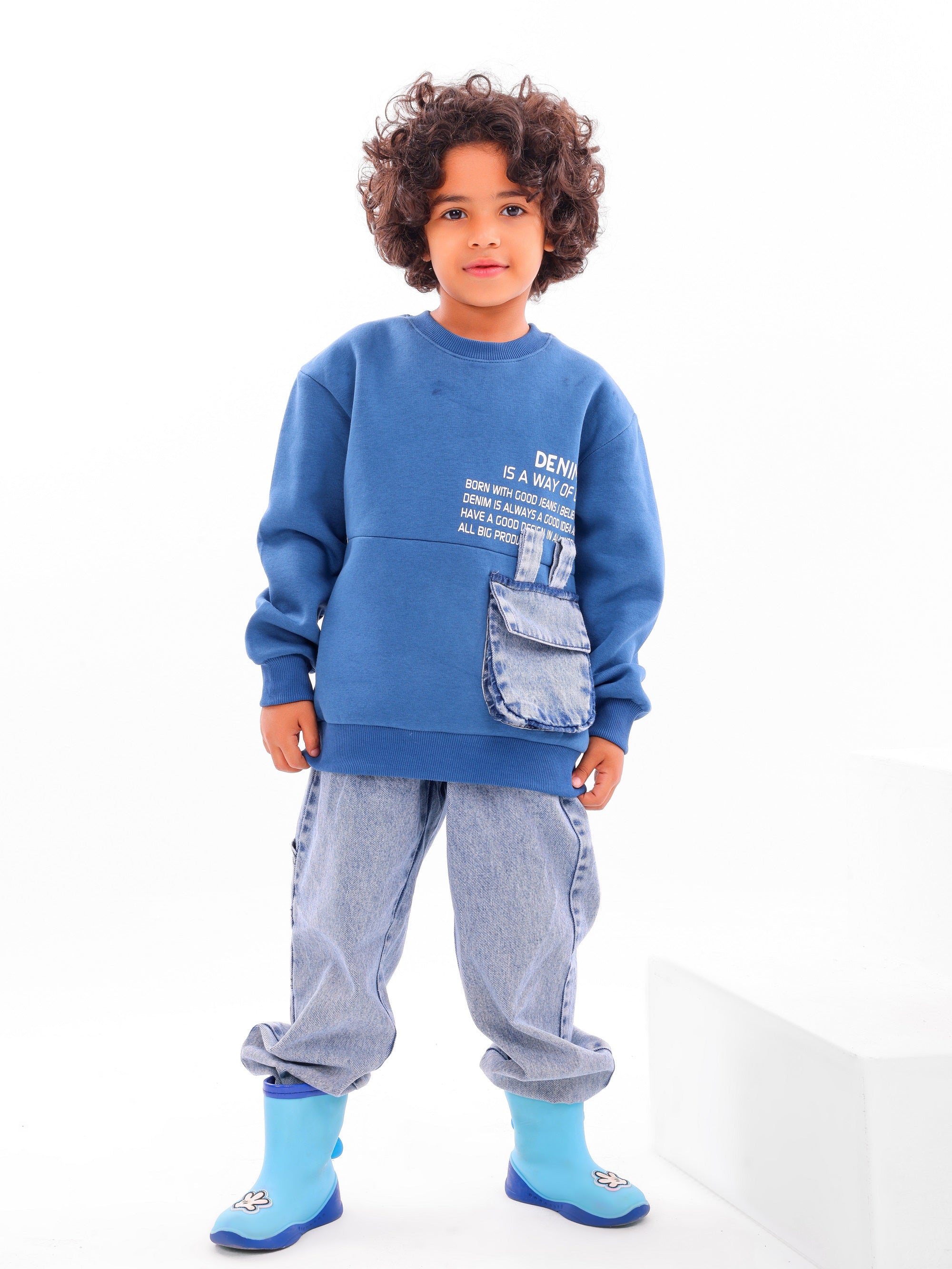 Boys’ “Denim Is a Way of Life” Set - Code 4006