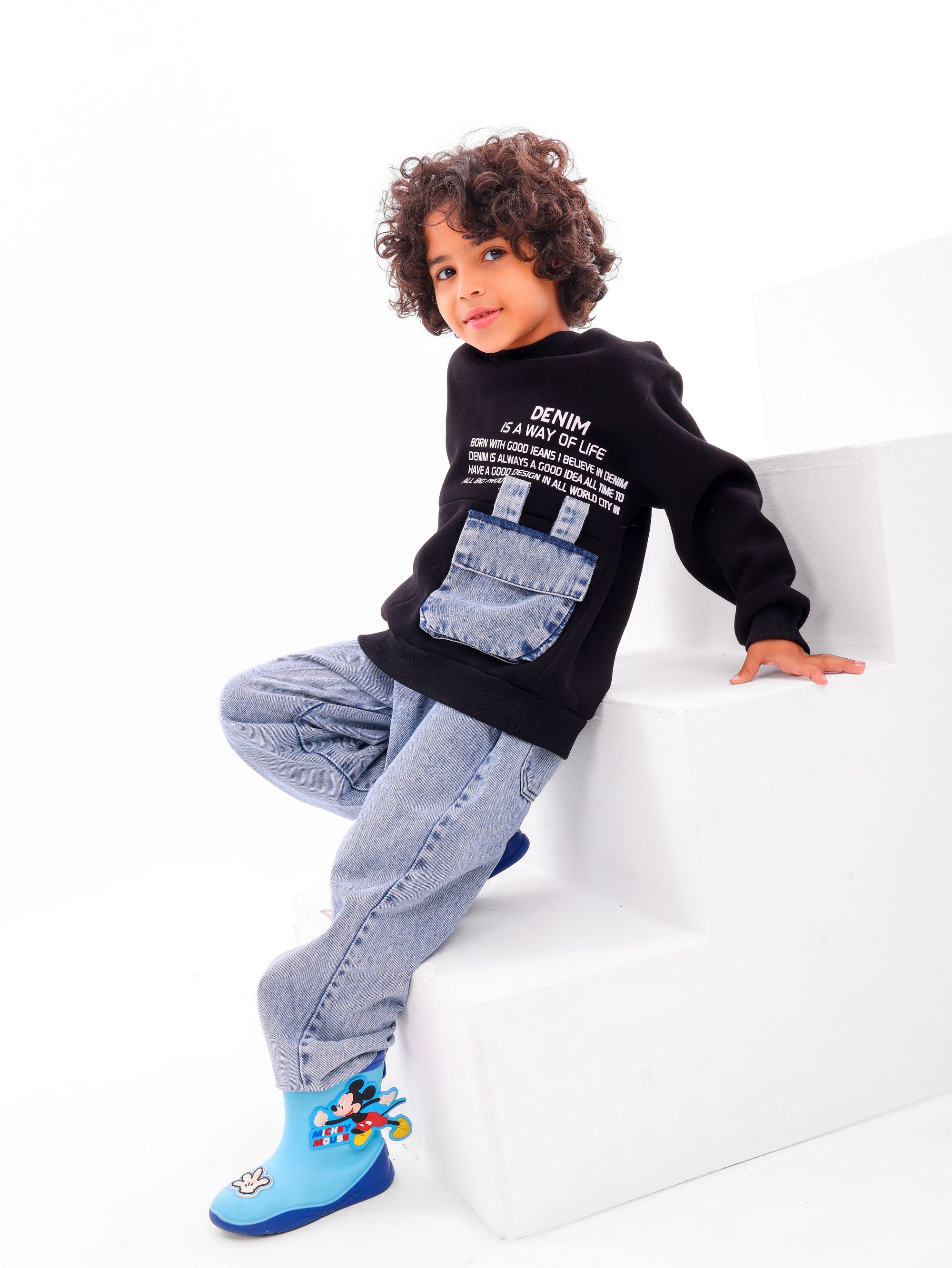 Boys’ “Denim Is a Way of Life” Set - Code 4006