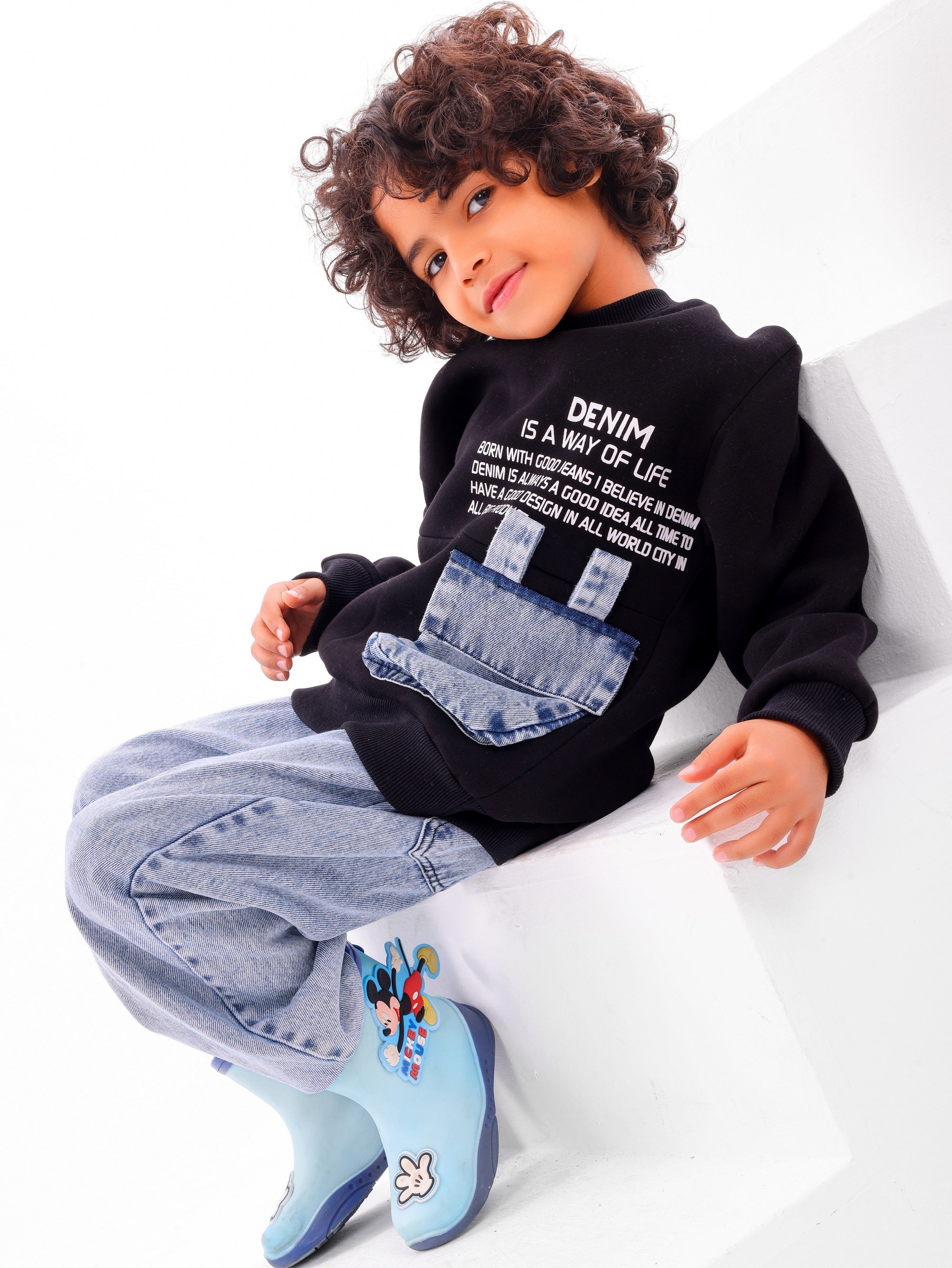 Boys’ “Denim Is a Way of Life” Set - Code 4006