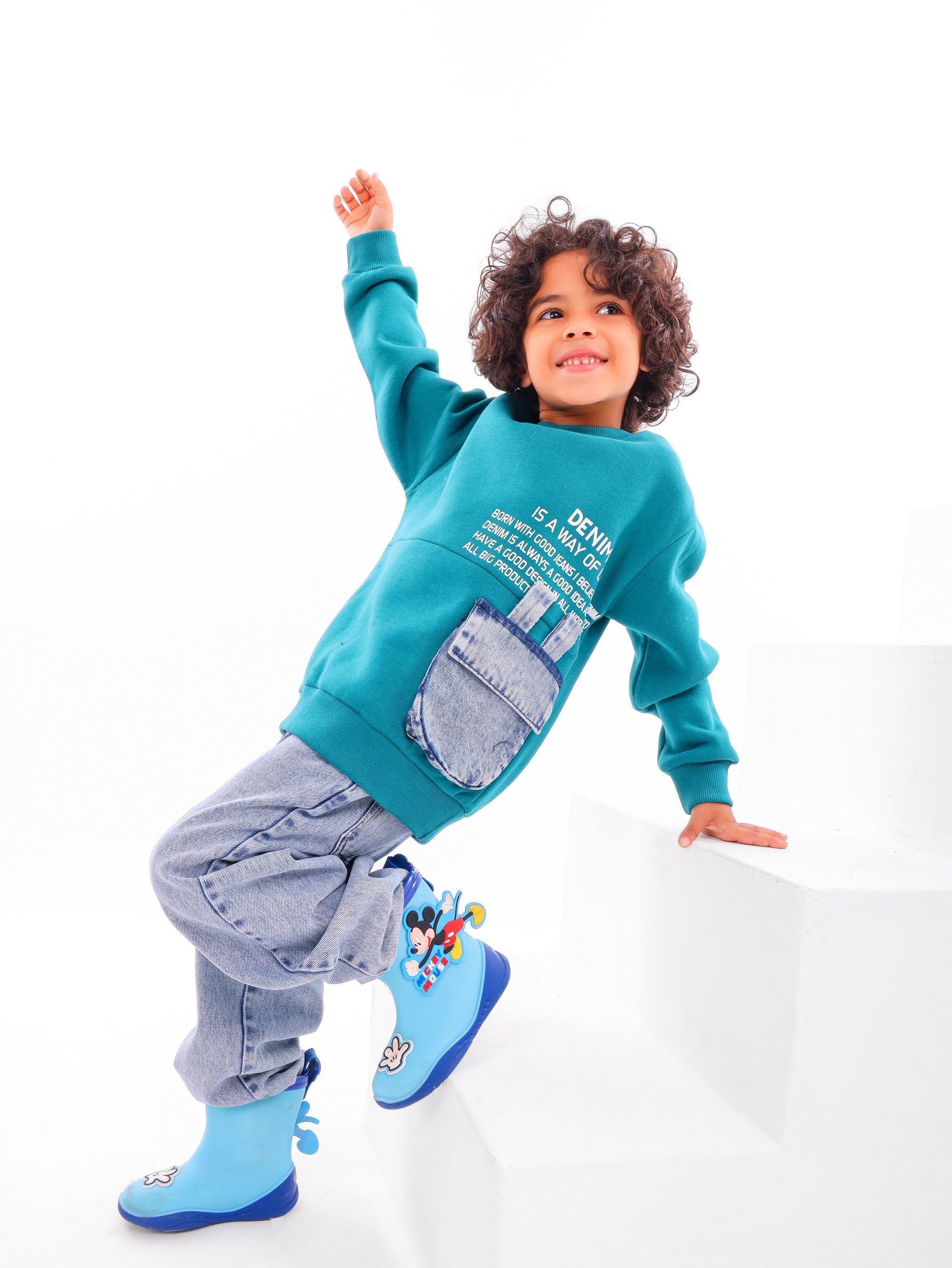 Boys’ “Denim Is a Way of Life” Set - Code 4006