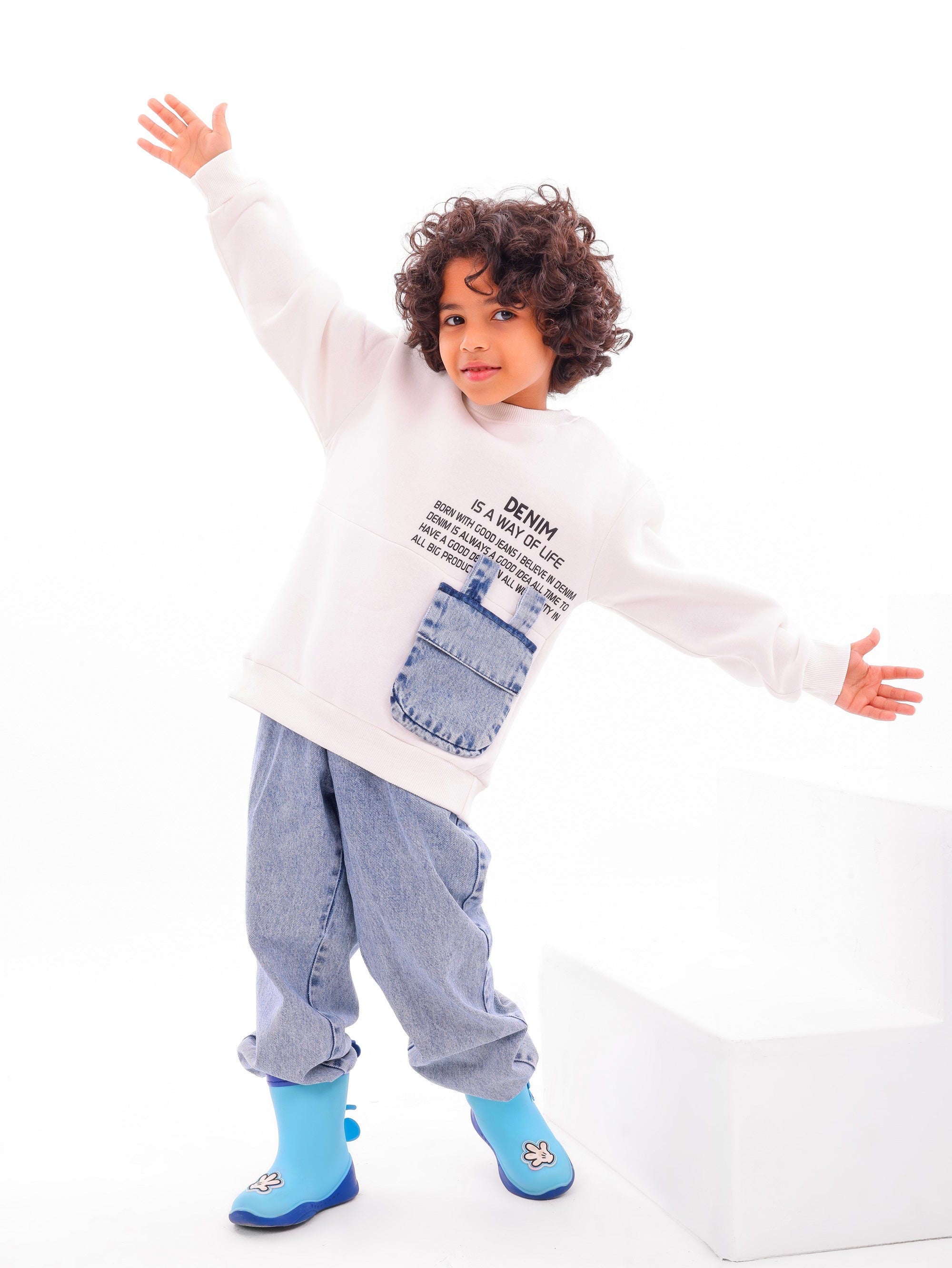 Boys’ “Denim Is a Way of Life” Set - Code 4006