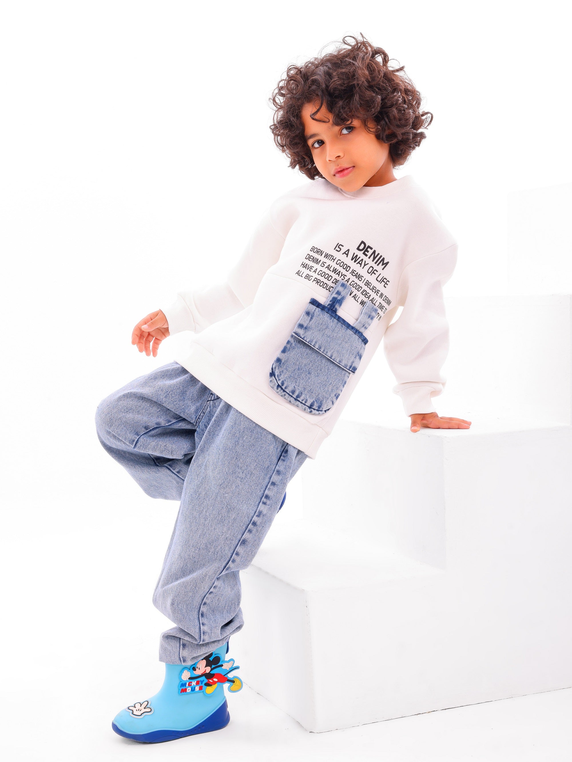 Boys’ “Denim Is a Way of Life” Set - Code 4006