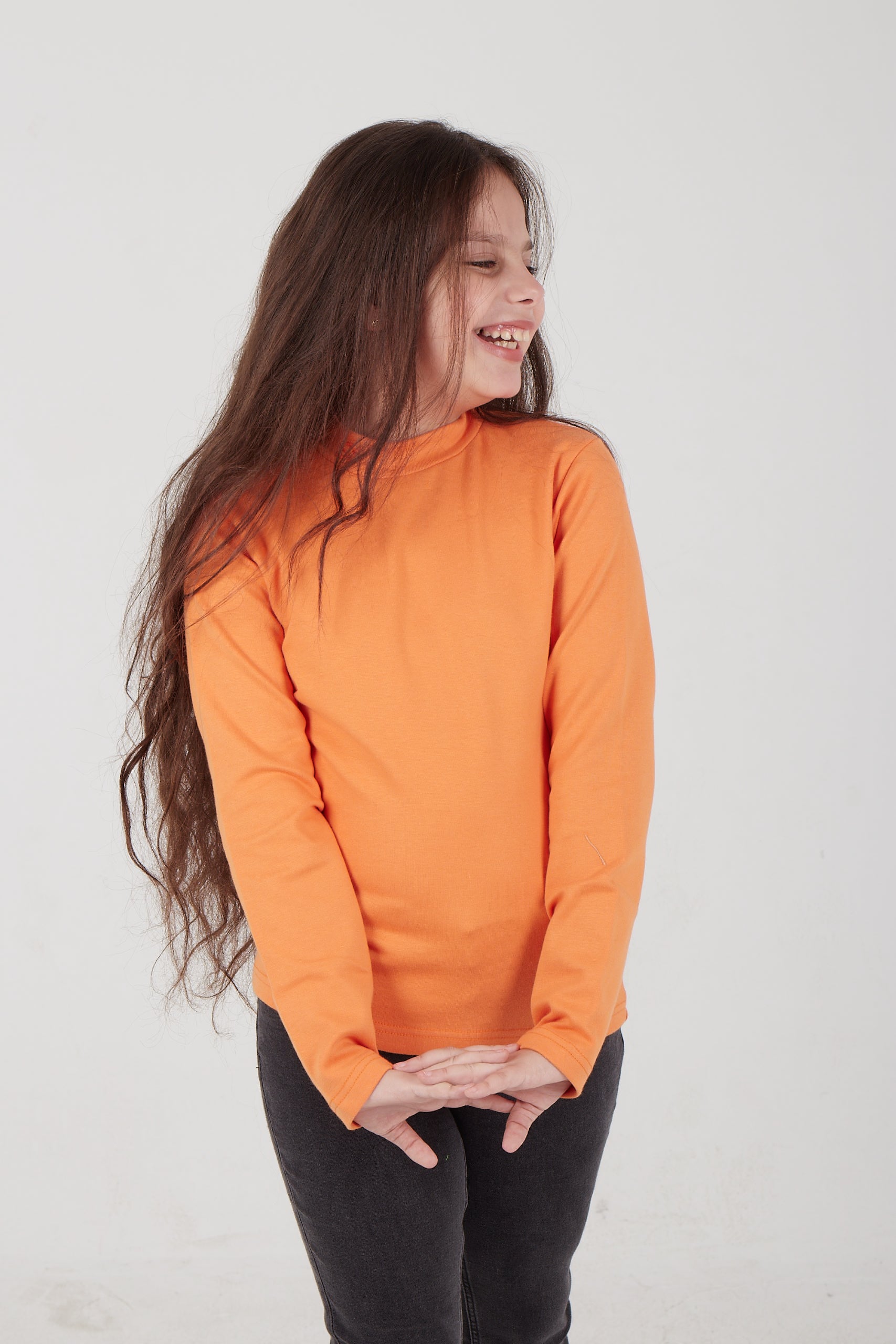 Unisex long sleeve Half Call - Orange